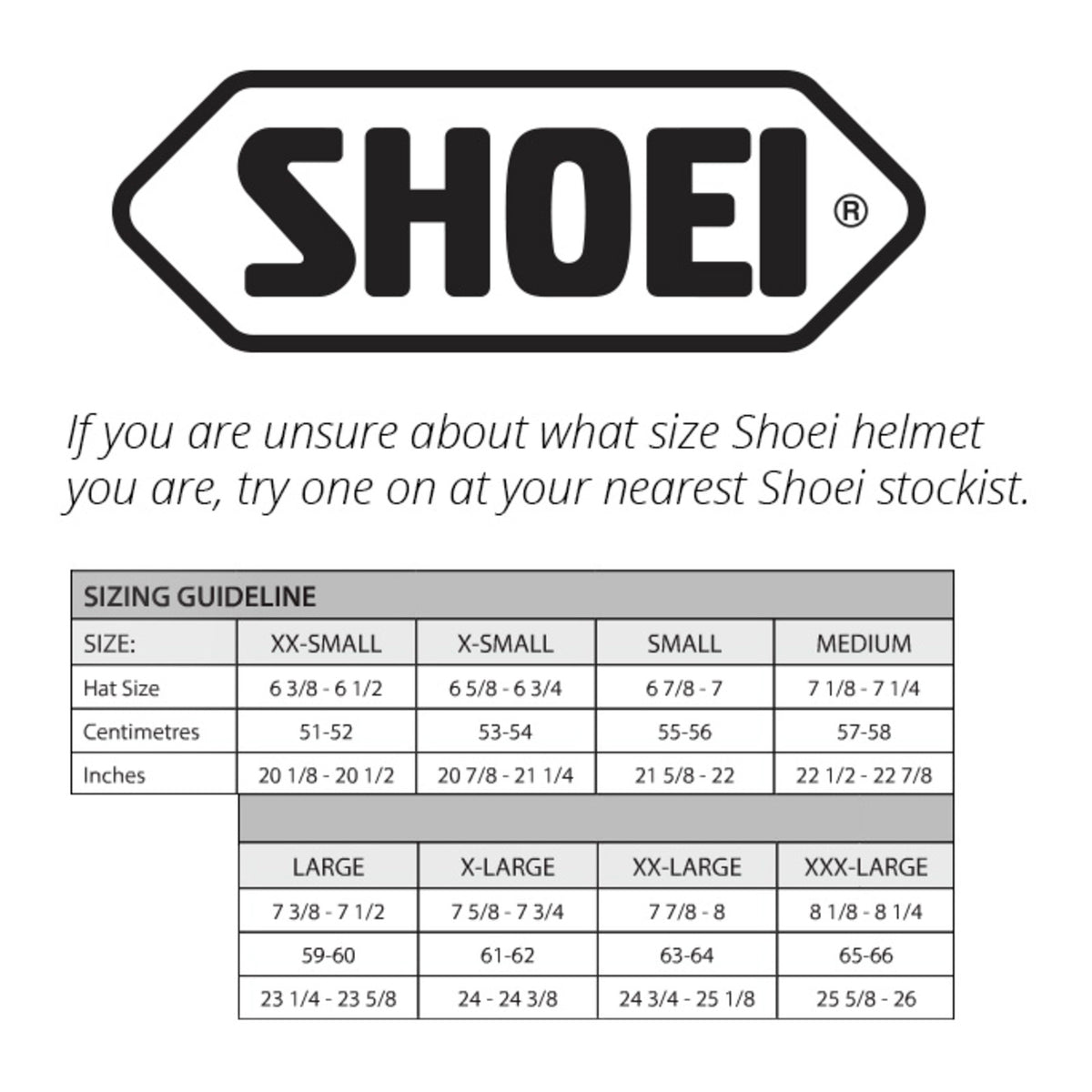 Arctic cat best sale helmet size chart