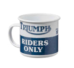 Riders Only Enamel Mug